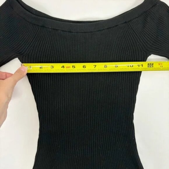 Lovers and Friends Ellerie Feather Knit Mini Dress in Black Size M - Picture 6 of 9